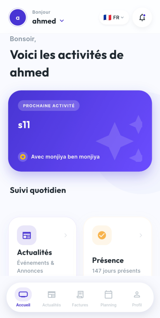 Accueil & Activités en Direct